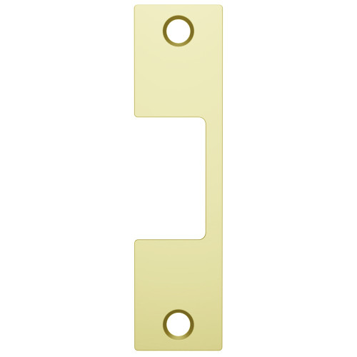 HES J 605 Faceplate Only 1006 Series 4-7/8 x 1-1/4 Use with Cylindrical Locks up to 3/4 Throw Bright Brass