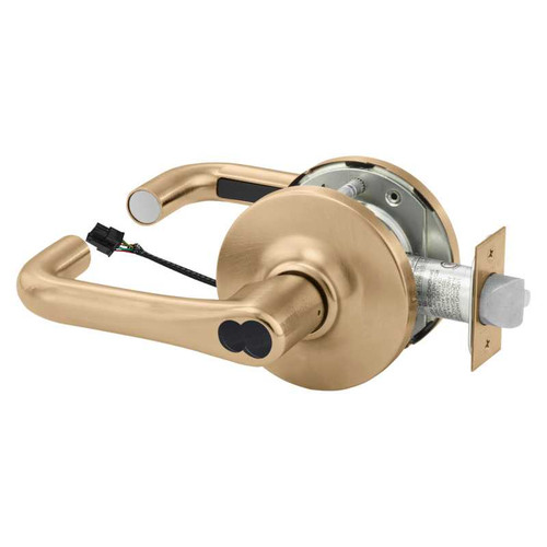 Sargent 2860-10G71-12V GJ 10 Electrified Cylindrical Lock Fail Secure 12V GJ Design LFIC Prep Less Core Satin Bronze 2860-10G71-12V GJ 10