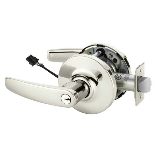 Sargent RX28-10G70-12V GB 14 Electrified Cylindrical Lock Fail Safe 12V GB Design RX Switch Bright Nickel RX28-10G70-12V GB 14