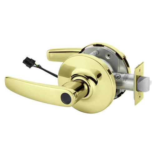 Sargent RX28LC-10G70-24V GB 3 Electrified Cylindrical Lock Fail Safe 24V GB Design Less Cylinder RX Switch Bright Brass RX28LC-10G70-24V GB 3