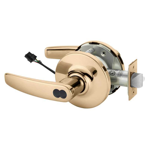 Sargent 2870-10G70-24V GB 9 Electrified Cylindrical Lock Fail Safe 24V GB Design SFIC Prep Less Core Bright Bronze 2870-10G70-24V GB 9