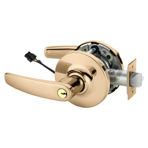 Sargent RX28-10G71-24V GB 9 Electrified Cylindrical Lock Fail Secure 24V GB Design RX Switch Bright Bronze