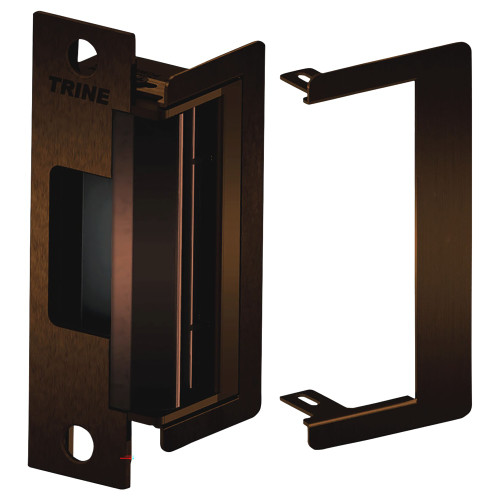 Trine 4100 US10B 4100 Series Electric Strike 12/24VDC 12-24VAC Fail Secure 4 4-7/8 x 1-1/4 Faceplates for Cylindrical and Mortise Locks Oil Rubbed Bronze