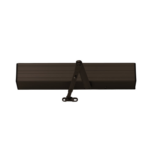 LCN 4822-REG/18 695 Grade 1 Surface Mounted Electromechanical Benchmark Door Operator Regular Push Side Mounted Top Jamb 24 - 54 Door 90 Deg Powered 100 Deg Manual Swing Machine and Wood Screws Dark Bronze Painted Finish 4822-REG/18 695