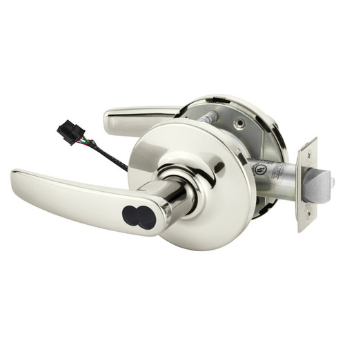 Sargent RX2860-10G71-12V GB 14 Electrified Cylindrical Lock Fail Secure 12V GB Design LFIC Prep Less Core RX Switch Bright Nickel