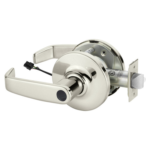 Sargent RX28LC-10G71-12V GL 14 Electrified Cylindrical Lock Fail Secure 12V GL Design Less Cylinder RX Switch Bright Nickel
