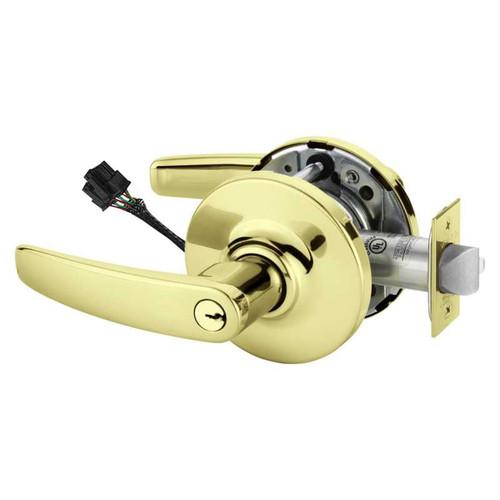 Sargent RX28-10G70-12V GB 3 Electrified Cylindrical Lock Fail Safe 12V GB Design RX Switch Bright Brass RX28-10G70-12V GB 3