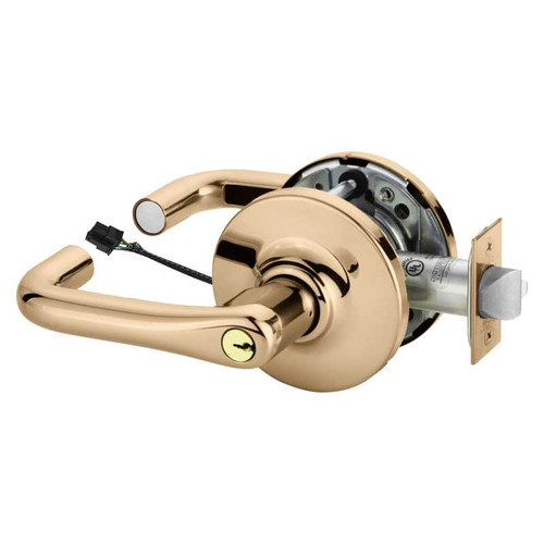 Sargent 28-10G70-24V GJ 9 Electrified Cylindrical Lock Fail Safe 24V GJ Design Bright Bronze 28-10G70-24V GJ 9