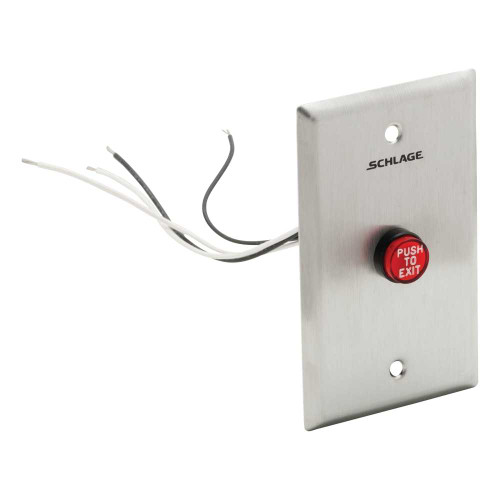 Schlage Electronics 701RD EX 5/8 Button Red PUSH TO EXIT 701RD EX