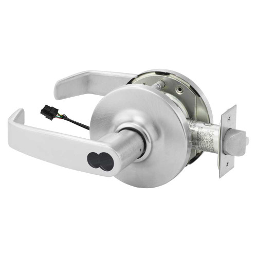 Sargent 60SG-10XG71 GL 26D Grade 1 Electrified Cylindrical Lock Fail Secure L Lever G Rose LFIC Prep Disposable Core Deadlatch Satin Chrome Antimicrobial Finish Non-Handed 60SG-10XG71 GL 26D