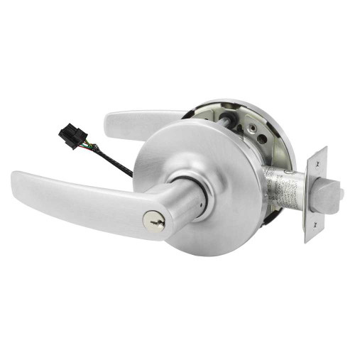 Sargent SCSG-10XG70 GB 26D Grade 1 Electrified Cylindrical Lock Fail Safe B Lever G Rose 6-Pin Cylinder Schlage C Keyway Deadlatch Satin Chrome Antimicrobial Finish Non-Handed SCSG-10XG70 GB 26D