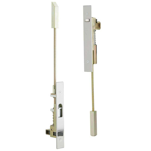 IVES FB51P-12-MD US32D Constant Latching Top and Automatic Bottom Bolt 12 Rod Metal Doors Satin Stainless Steel FB51P-12-MD US32D
