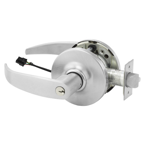 Sargent 25SG-10XG70 GP 26D Grade 1 Electrified Cylindrical Lock Fail Safe P Lever G Rose 6-Pin Cylinder Deadlatch 5 Backset Satin Chrome Antimicrobial Finish Non-Handed