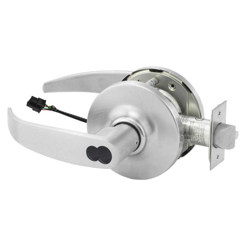 Sargent 2560RX-10XG70 GP 26D Grade 1 Electrified Cylindrical Lock Fail Safe P Lever G Rose LFIC Prep Disposable Core Deadlatch 5 Backset Request to Exit Satin Chrome Finish Non-Handed 2560RX-10XG70 GP 26D