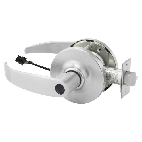 Sargent 25LCRX-10XG70 GP 26D Grade 1 Electrified Cylindrical Lock Fail Safe P Lever G Rose Less Cylinder Deadlatch 5 Backset Request to Exit Satin Chrome Finish Non-Handed