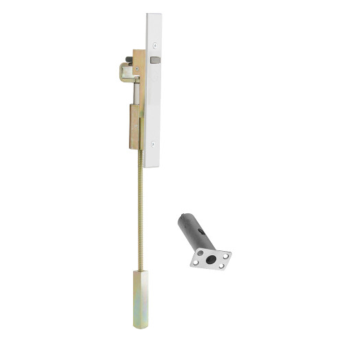 IVES FB32-12-MD US32D Automatic Flushbolt Top Bolt with Auxiliary Fire Latch 12 Rod Metal Doors Satin Stainless Steel FB32-12-MD US32D
