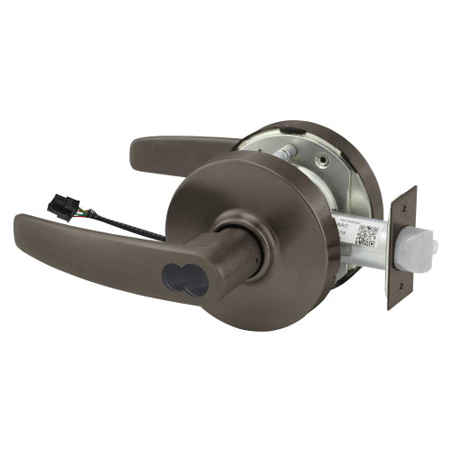 Sargent 2560RX-10XG70 LB 10B Grade 1 Electrified Cylindrical Lock Fail Safe B Lever L Rose LFIC Prep Disposable Core Deadlatch 5 Backset Request to Exit Oil-Rubbed Bronze Finish Non-Handed 2560RX-10XG70 LB 10B