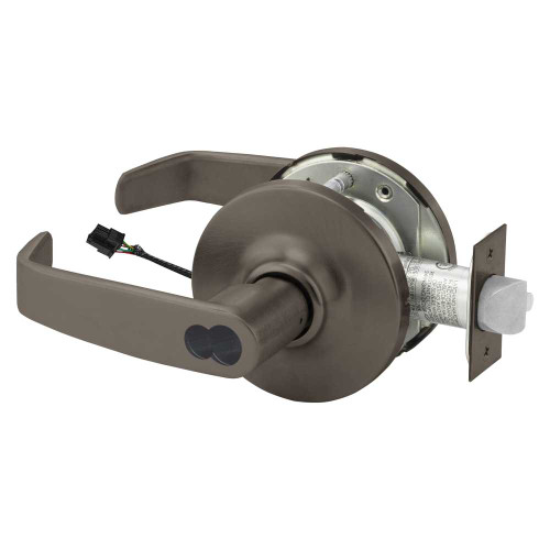 Sargent 2560RX-10XG71 GL 10B Grade 1 Electrified Cylindrical Lock Fail Secure L Lever G Rose LFIC Prep Disposable Core Deadlatch 5 Backset Request to Exit Oil-Rubbed Bronze Finish Non-Handed 2560RX-10XG71 GL 10B
