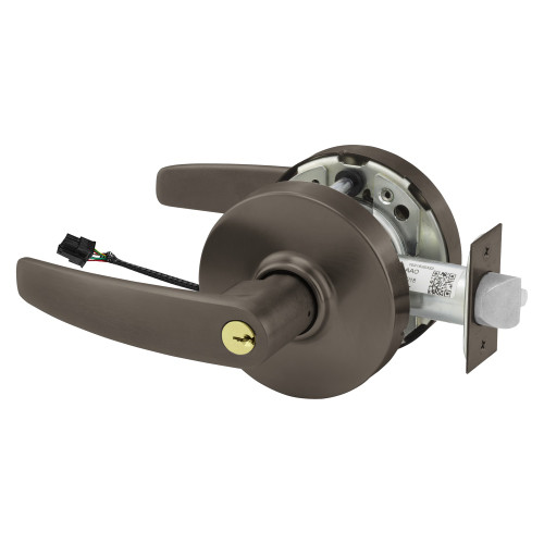 Sargent SC-10XG71 LB 10B Grade 1 Electrified Cylindrical Lock Fail Secure B Lever L Rose 6-Pin Cylinder Schlage C Keyway Deadlatch Oil-Rubbed Bronze Finish Non-Handed