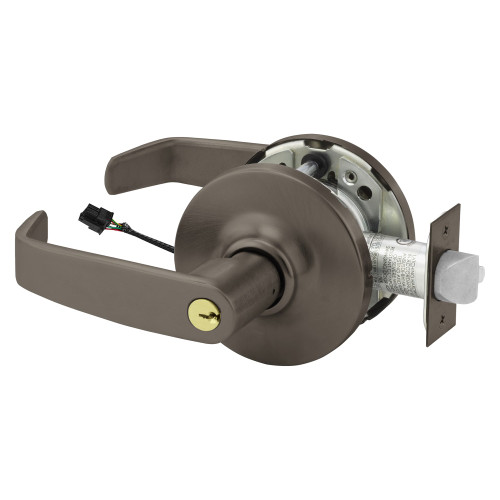 Sargent 23RX-10XG71 GL 10B Grade 1 Electrified Cylindrical Lock Fail Secure L Lever G Rose 6-Pin Cylinder Deadlatch Request to Exit 3-3/4 Backset Oil-Rubbed Bronze Finish Non-Handed