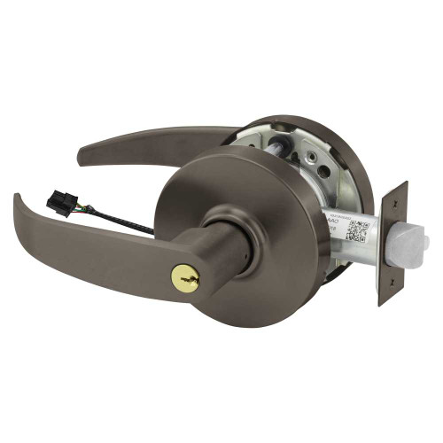 Sargent 25SC-10XG70 LP 10B Grade 1 Electrified Cylindrical Lock Fail Safe P Lever L Rose 6-Pin Cylinder Schlage C Keyway Deadlatch 5 Backset Oil-Rubbed Bronze Finish Non-Handed 25SC-10XG70 LP 10B