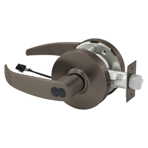 Sargent 2570-10XG71 LP 10B Grade 1 Electrified Cylindrical Lock Fail Secure P Lever L Rose SFIC Prep Disposable Core Deadlatch 5 Backset Oil-Rubbed Bronze Finish Non-Handed
