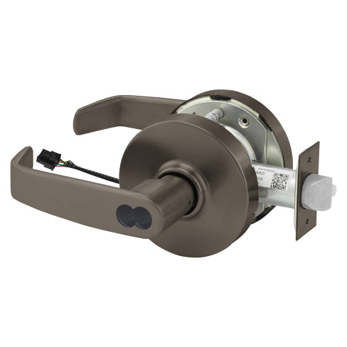 Sargent 2370RX-10XG71 LL 10B Grade 1 Electrified Cylindrical Lock Fail Secure L Lever L Rose SFIC Prep Disposable Core Deadlatch Request to Exit 3-3/4 Backset Oil-Rubbed Bronze Finish Non-Handed