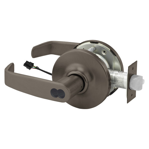 Sargent 2570-10XG71 GL 10B Grade 1 Electrified Cylindrical Lock Fail Secure L Lever G Rose SFIC Prep Disposable Core Deadlatch 5 Backset Oil-Rubbed Bronze Finish Non-Handed