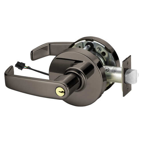 Sargent 25RX-10XG71 LL 10BL Grade 1 Electrified Cylindrical Lock Fail Secure L Lever L Rose 6-Pin Cylinder Deadlatch 5 Backset Request to Exit Oxidized Satin Bronze Relieved Clear Coated Finish Finish Non-Handed