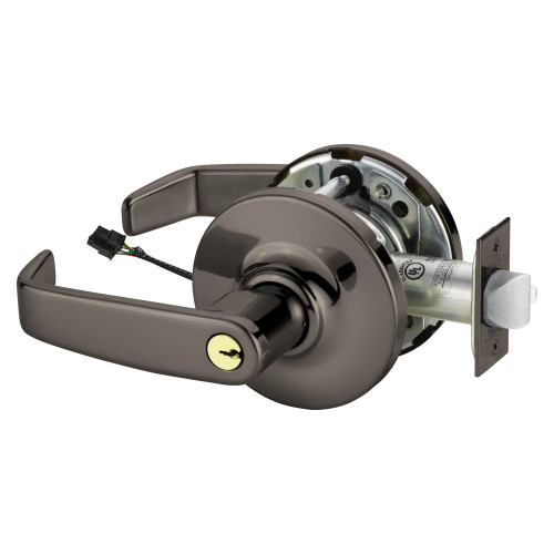 Sargent 10XG71 GL 10BL Grade 1 Electrified Cylindrical Lock Fail Secure L Lever G Rose 6-Pin Cylinder Deadlatch Oxidized Satin Bronze Relieved Clear Coated Finish Finish Non-Handed