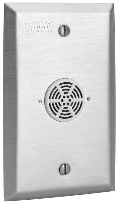 SDC 400U-SN Siren on Single Gang Plate 28VDC Satin Stainless Steel 400U-SN