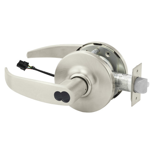 Sargent 2560-10XG71 GP 15 Grade 1 Electrified Cylindrical Lock Fail Secure P Lever G Rose LFIC Prep Disposable Core Deadlatch 5 Backset Satin Nickel Plated Clear Coated Finish Non-Handed