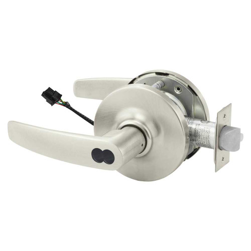 Sargent 2370RX-10XG71 GB 15 Grade 1 Electrified Cylindrical Lock Fail Secure B Lever G Rose SFIC Prep Disposable Core Deadlatch Request to Exit 3-3/4 Backset Satin Nickel Plated Clear Coated Finish Non-Handed 2370RX-10XG71 GB 15