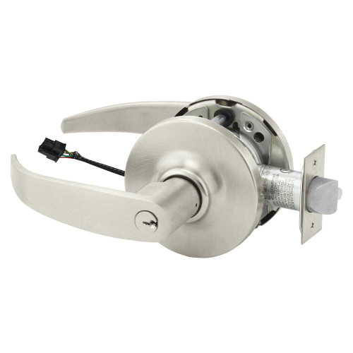 Sargent 25RXSC-10XG71 GP 15 Grade 1 Electrified Cylindrical Lock Fail Secure P Lever G Rose 6-Pin Cylinder Schlage C Keyway Deadlatch 5 Backset Request to Exit Satin Nickel Plated Clear Coated Finish Non-Handed 25RXSC-10XG71 GP 15