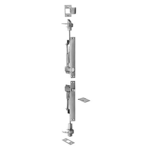 Rockwood 2845 US32D Combination Flush Bolt Set for Metal Doors 1 by 6-3/4 Satin Stainless Steel Finish 2845 US32D