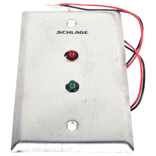 Schlage Electronics 800L2 2 LEDs on Single Gang Plate Red and Green