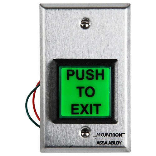 Securitron EEB2 Push to Exit Pushbutton for use with XMS Motion Sensor Single Gang Stainless Steel EEB2