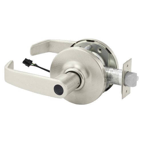 Sargent LC-10XG71 GL 15 Grade 1 Electrified Cylindrical Lock Fail Secure L Lever G Rose Less Cylinder Deadlatch Satin Nickel Plated Clear Coated Finish Non-Handed