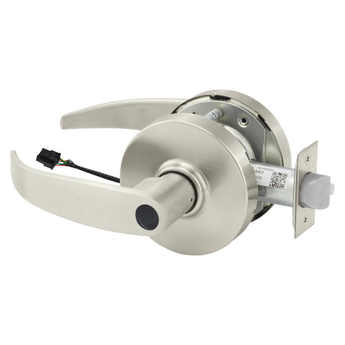 Sargent LC-10XG71 LP 15 Grade 1 Electrified Cylindrical Lock Fail Secure P Lever L Rose Less Cylinder Deadlatch Satin Nickel Plated Clear Coated Finish Non-Handed