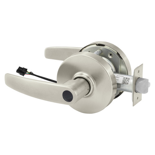 Sargent LCRX-10XG71 LB 15 Grade 1 Electrified Cylindrical Lock Fail Secure B Lever L Rose Less Cylinder Deadlatch Request to Exit Satin Nickel Plated Clear Coated Finish Non-Handed