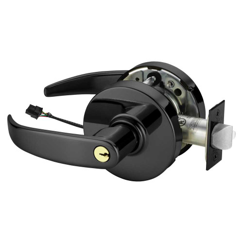 Sargent 23RX-10XG71 LP 20D Grade 1 Electrified Cylindrical Lock Fail Secure P Lever L Rose 6-Pin Cylinder Deadlatch Request to Exit 3-3/4 Backset Dark Oxidized Statuary Bronze Clear Coated Finish Non-Handed 23RX-10XG71 LP 20D
