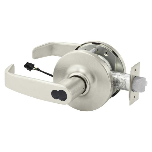 Sargent 23RXSF-10XG70 GL 15 Grade 1 Electrified Cylindrical Lock Fail Safe L Lever G Rose Schlage FSIC Prep Less Core Deadlatch Request to Exit 3-3/4 Backset Satin Nickel Plated Clear Coated Finish Non-Handed 23RXSF-10XG70 GL 15