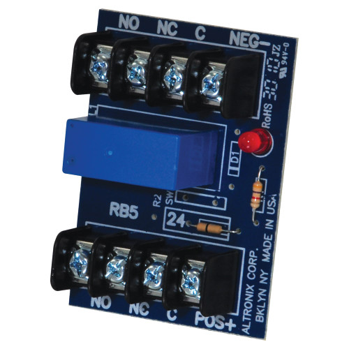 Altronix RB524 Relay Module 24VDC Operation at 40mA Draw 5A/220VAC or 28VDC DPDT Contacts