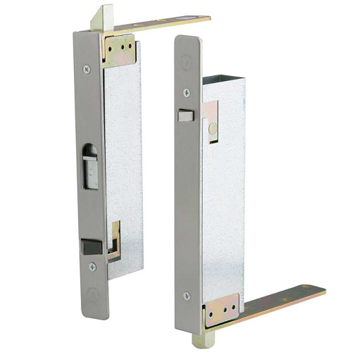 IVES FB61P-WD US32D Flush Bolt Constant Latching Top Automatic Bottom Bolt Wood Doors Satin Stainless Steel FB61P-WD US32D