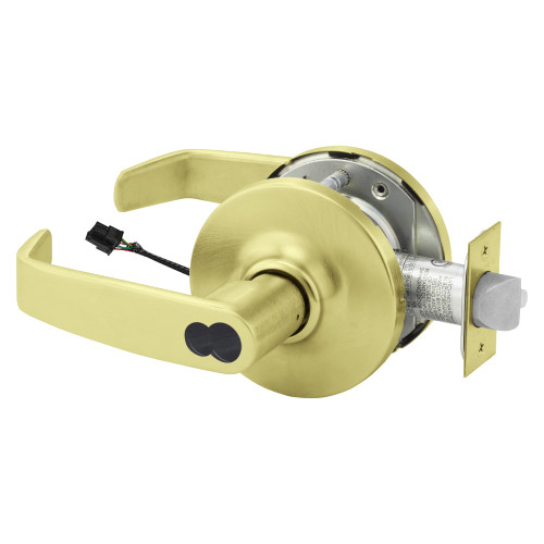 Sargent 23SF-10XG70 GL 4 Grade 1 Electrified Cylindrical Lock Fail Safe L Lever G Rose Schlage FSIC Prep Less Core Deadlatch 3-3/4 Backset Satin Brass Finish Non-Handed