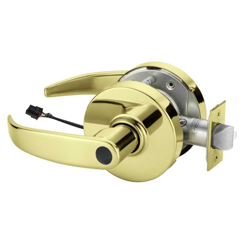 Sargent 23LCRX-10XG70 LP 3 Grade 1 Electrified Cylindrical Lock Fail Safe P Lever L Rose Less Cylinder Deadlatch Request to Exit 3-3/4 Backset Bright Brass Finish Non-Handed 23LCRX-10XG70 LP 3
