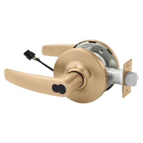 Sargent 2560RX-10XG70 GB 10 Grade 1 Electrified Cylindrical Lock Fail Safe B Lever G Rose LFIC Prep Disposable Core Deadlatch 5 Backset Request to Exit Satin Bronze Finish Non-Handed
