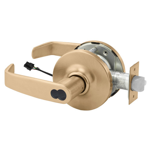 Sargent 2560RX-10XG70 GL 10 Grade 1 Electrified Cylindrical Lock Fail Safe L Lever G Rose LFIC Prep Disposable Core Deadlatch 5 Backset Request to Exit Satin Bronze Finish Non-Handed