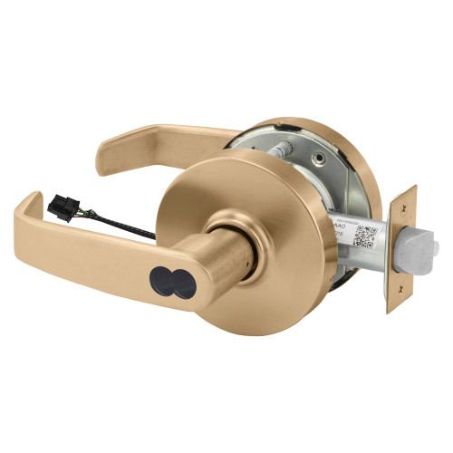 Sargent 2370RX-10XG70 LL 10 Grade 1 Electrified Cylindrical Lock Fail Safe L Lever L Rose SFIC Prep Disposable Core Deadlatch Request to Exit 3-3/4 Backset Satin Bronze Finish Non-Handed