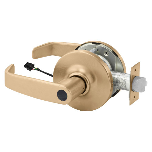 Sargent 23LC-10XG70 GL 10 Grade 1 Electrified Cylindrical Lock Fail Safe L Lever G Rose Less Cylinder Deadlatch 3-3/4 Backset Satin Bronze Finish Non-Handed